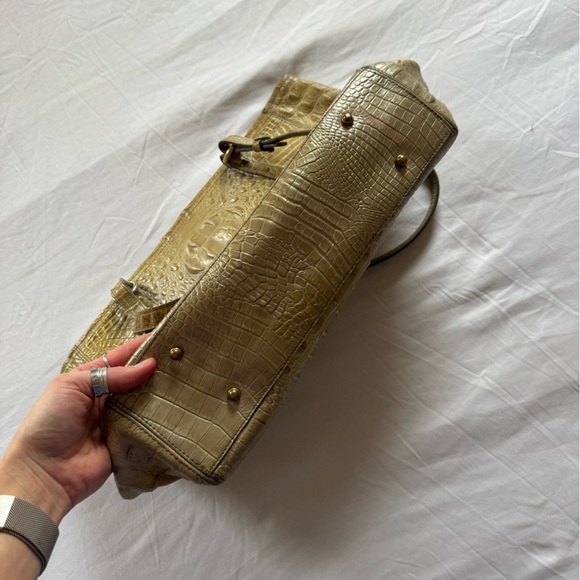 Brahmin Medium ASHER Tan Melbourne Croc Leather Tote Purse - Picture 6 of 6